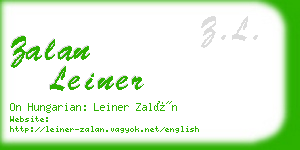 zalan leiner business card